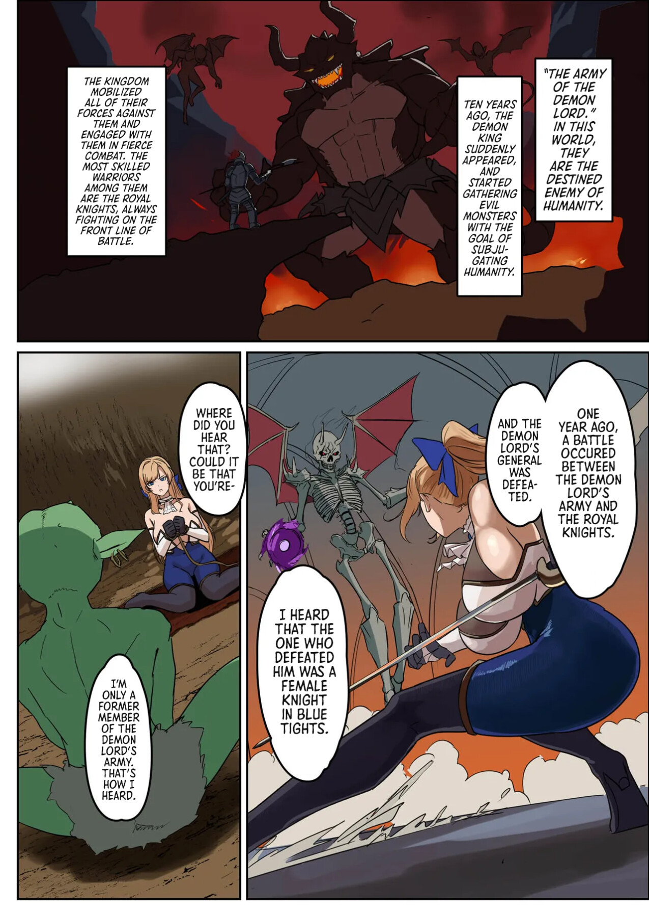 Hentai Manga Comic-Huge Breasted Female Knight: Teaming up with a weakling monster!? What kind of joke is this?-Read-23